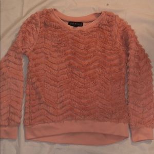 Girls Pink Crewneck Sweater